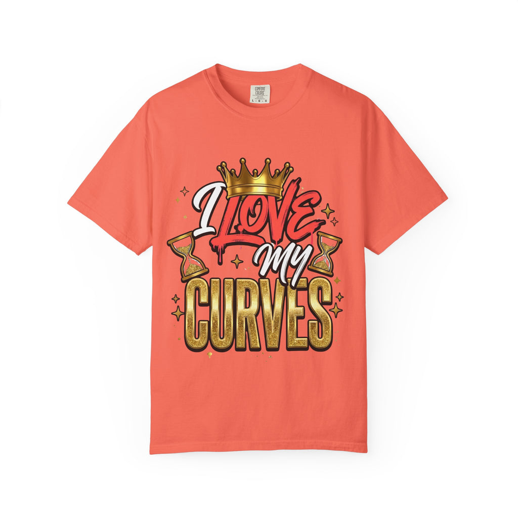 I Love My Curves Crown Graphic Tee – Bold Confidence Statement Shirt
