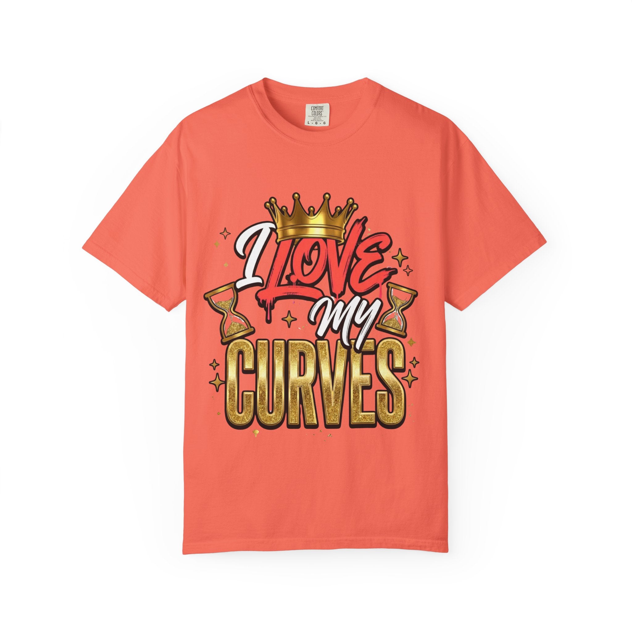 I Love My Curves Crown Graphic Tee – Bold Confidence Statement Shirt