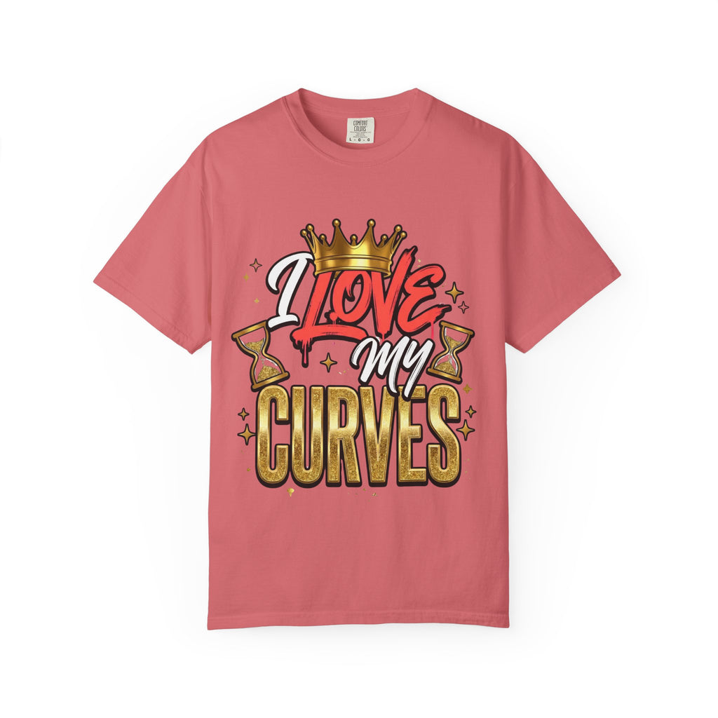 I Love My Curves Crown Graphic Tee – Bold Confidence Statement Shirt