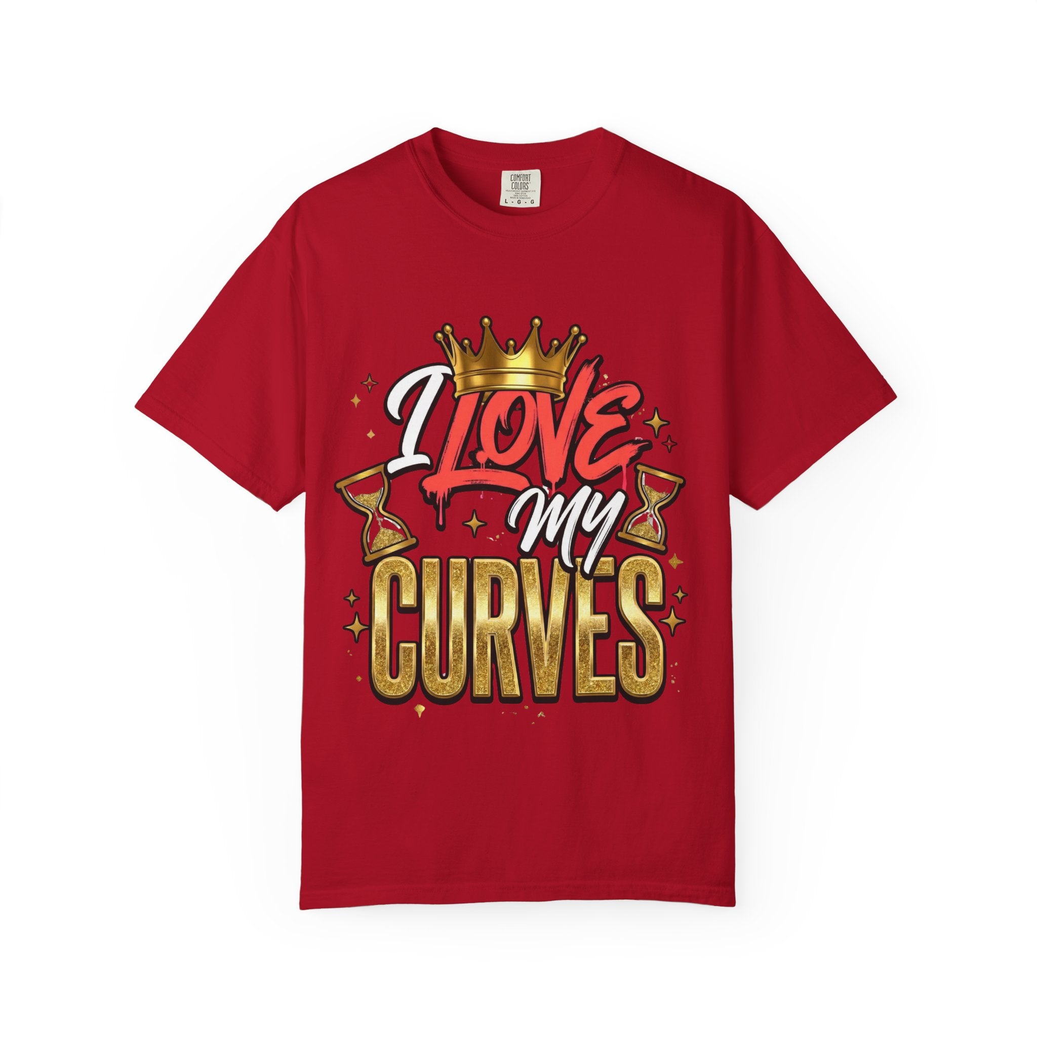 I Love My Curves Crown Graphic Tee – Bold Confidence Statement Shirt