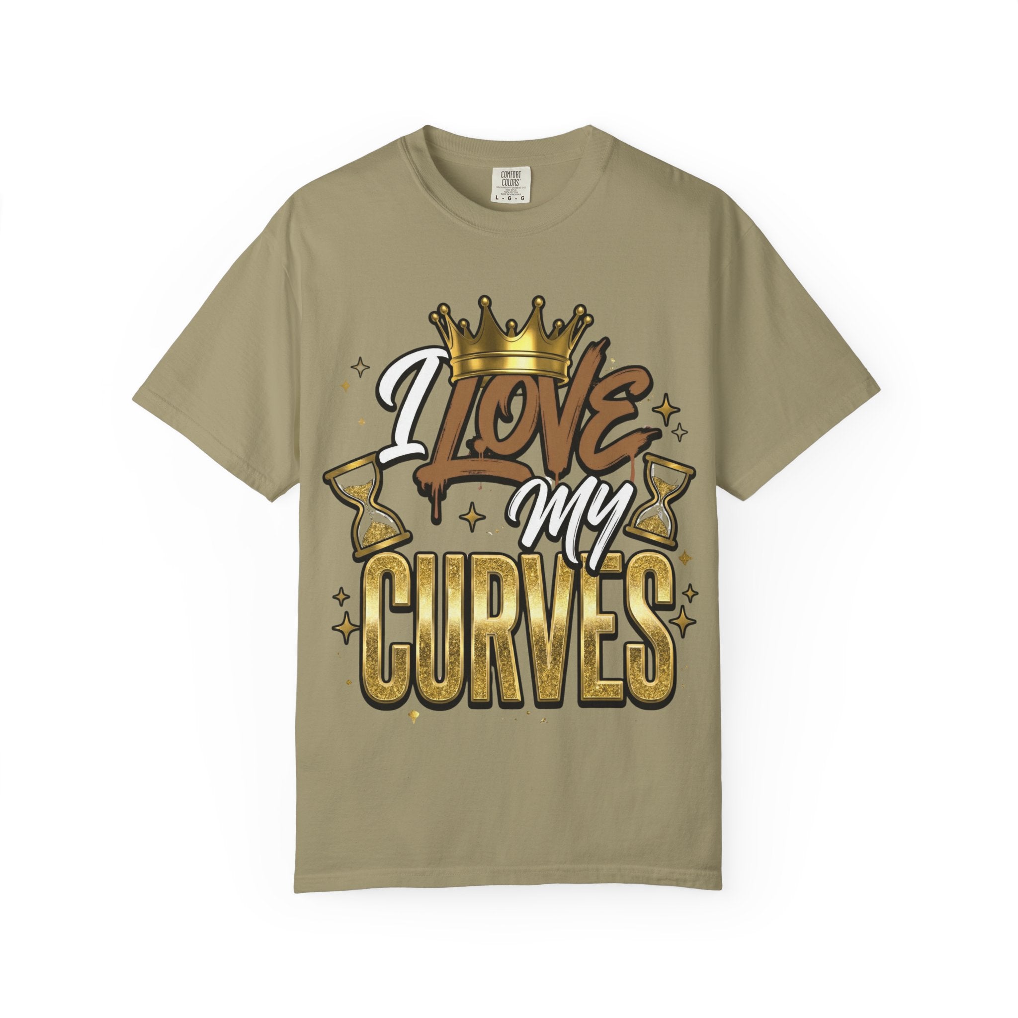 I Love My Curves Crown Graphic Tee – Bold Confidence Statement Shirt
