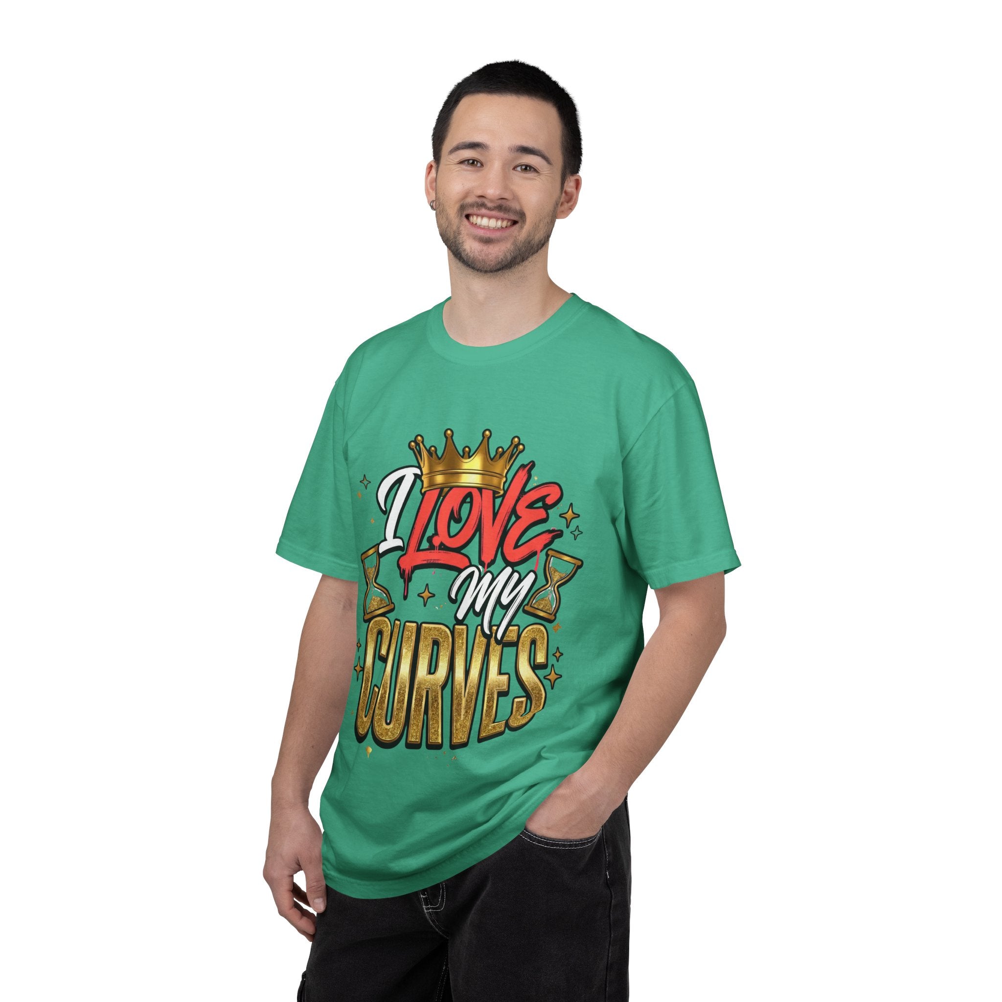 I Love My Curves Crown Graphic Tee – Bold Confidence Statement Shirt