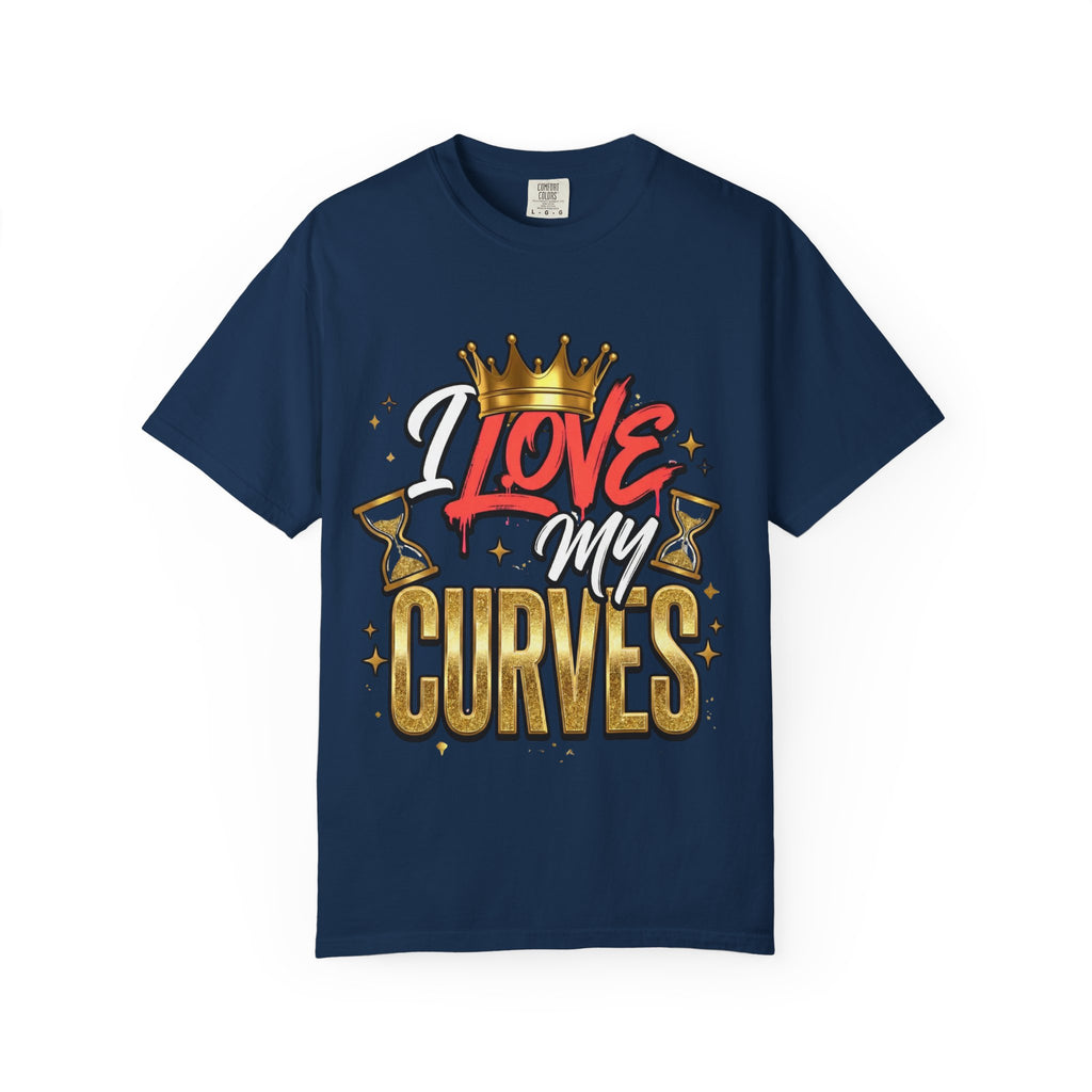 I Love My Curves Crown Graphic Tee – Bold Confidence Statement Shirt