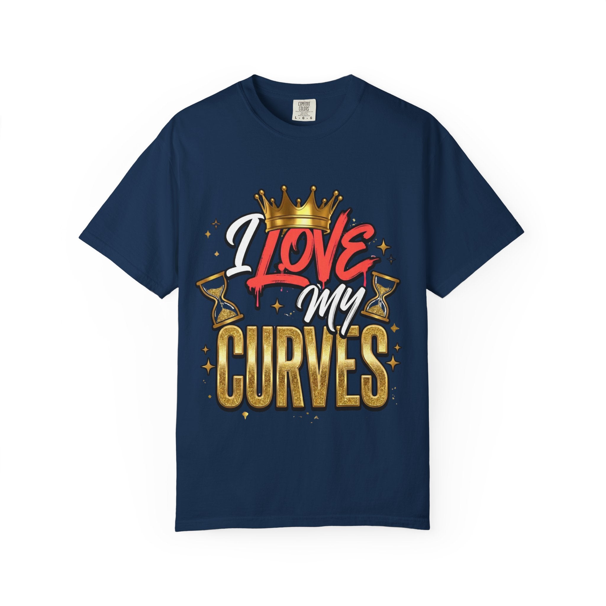 I Love My Curves Crown Graphic Tee – Bold Confidence Statement Shirt