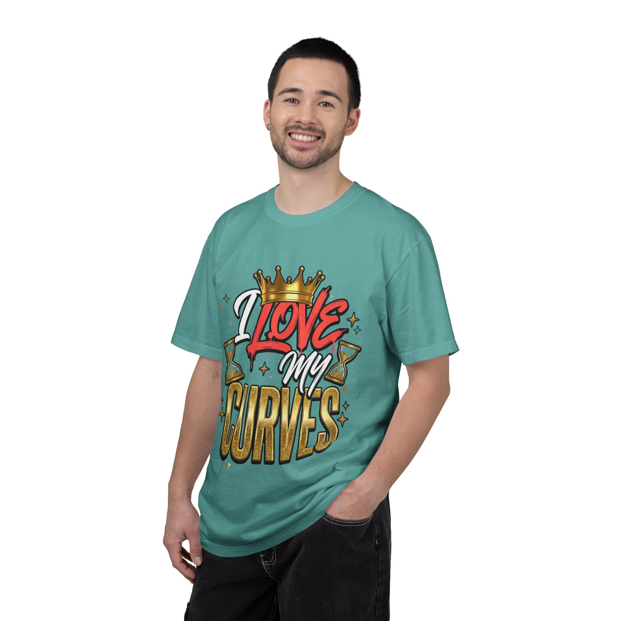 I Love My Curves Crown Graphic Tee – Bold Confidence Statement Shirt