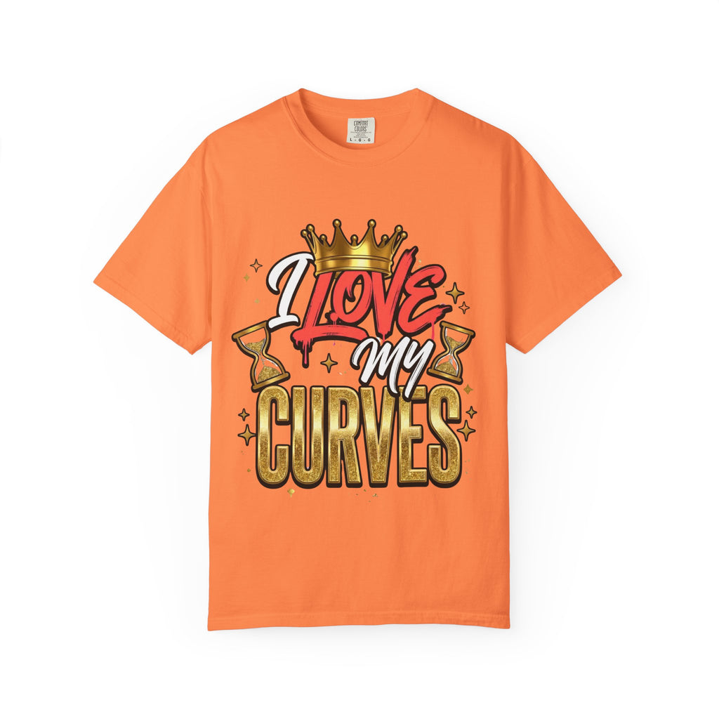I Love My Curves Crown Graphic Tee – Bold Confidence Statement Shirt