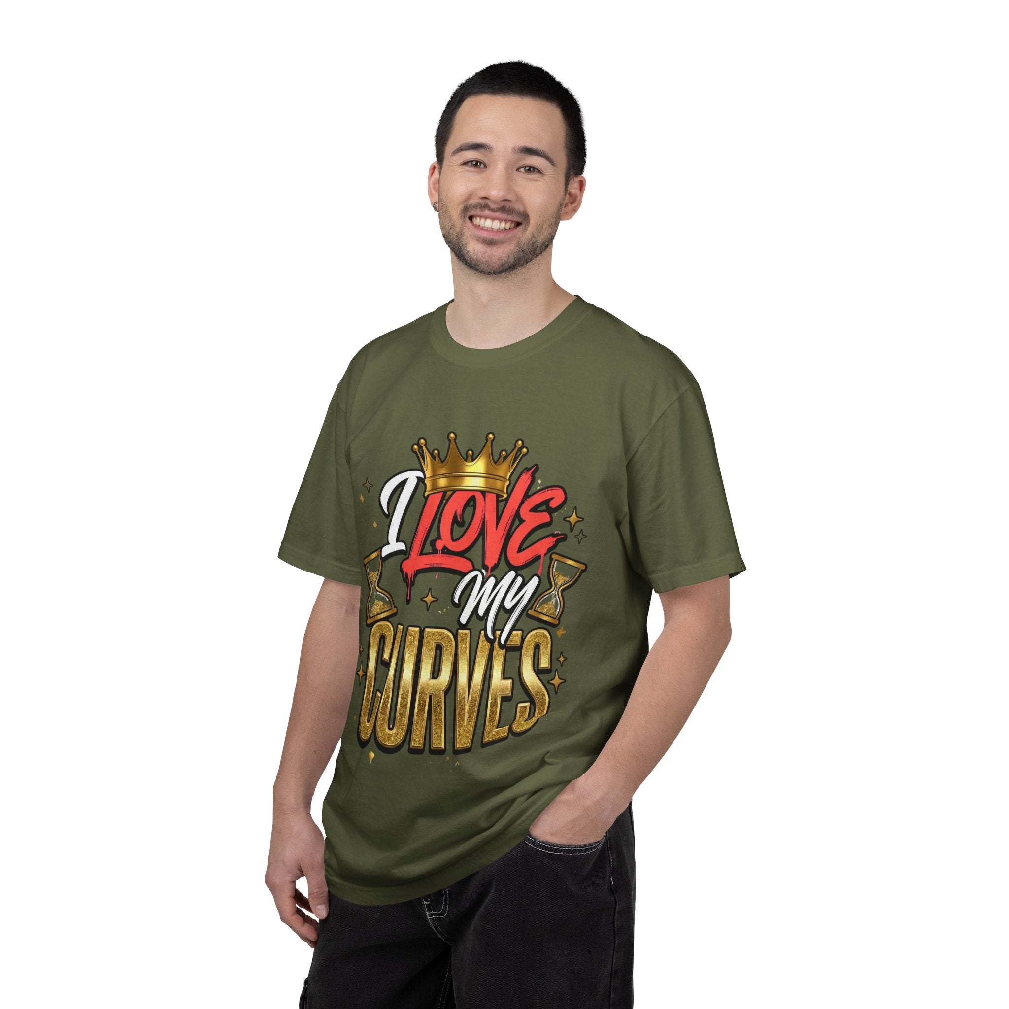 I Love My Curves Crown Graphic Tee – Bold Confidence Statement Shirt