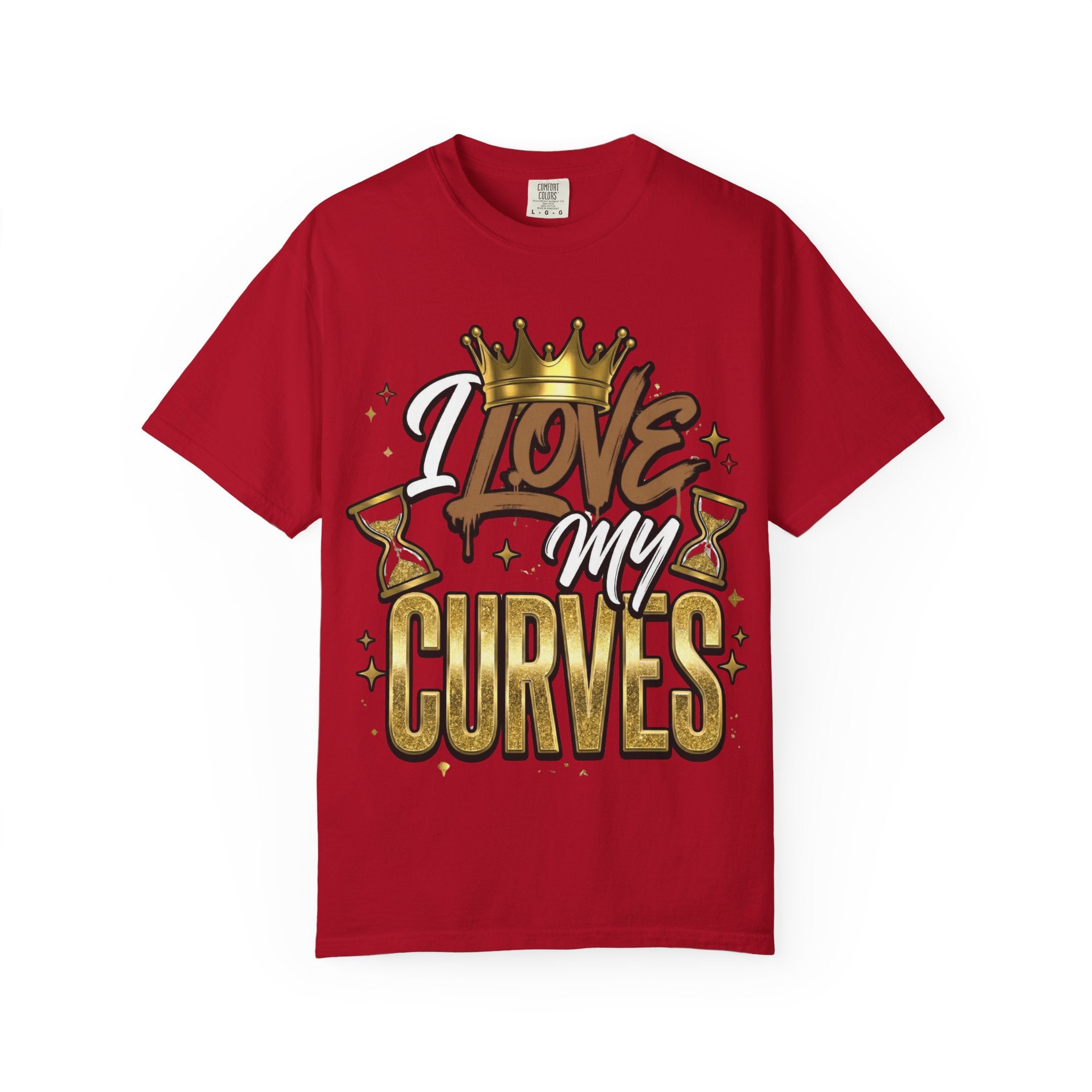 I Love My Curves Crown Graphic Tee – Bold Confidence Statement Shirt