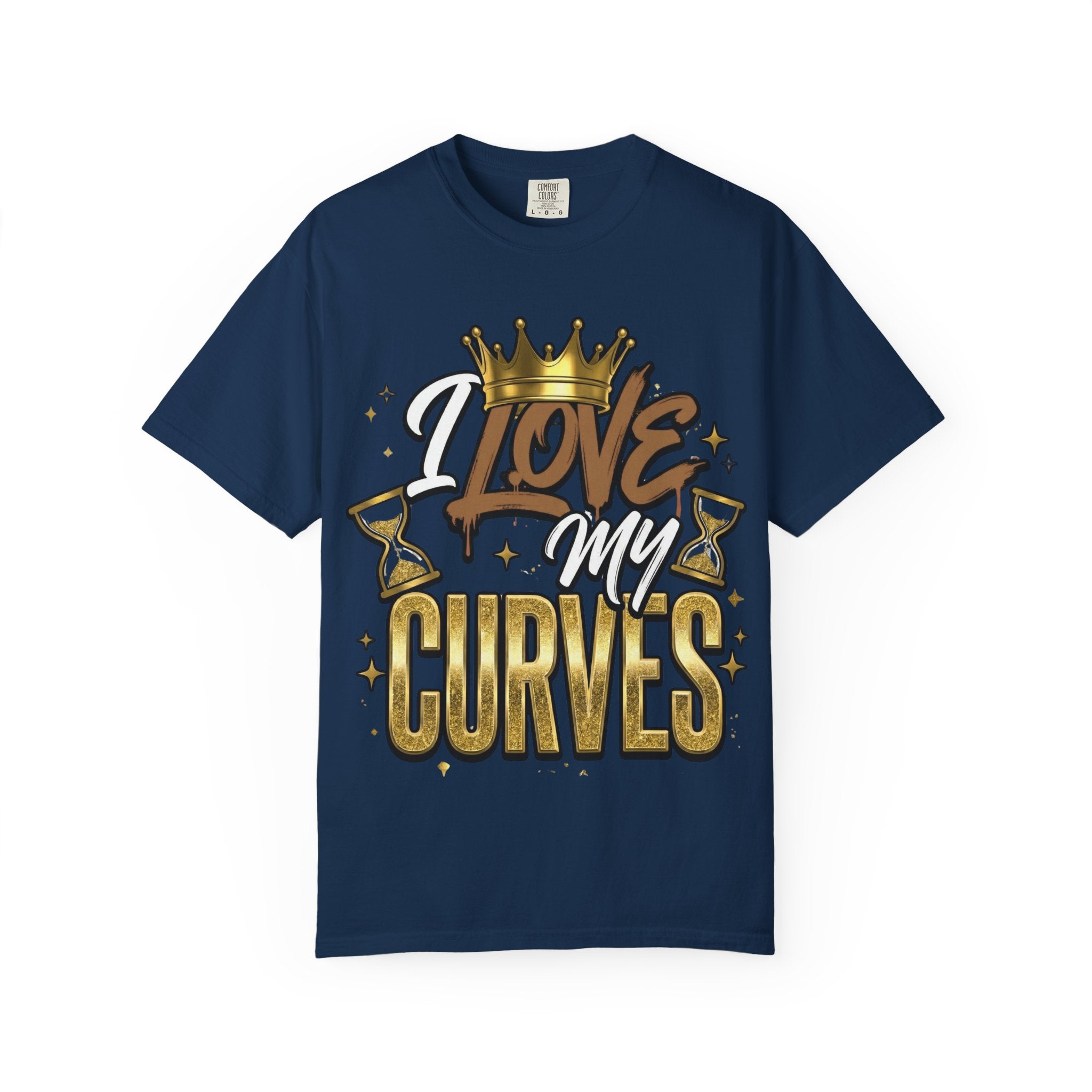 I Love My Curves Crown Graphic Tee – Bold Confidence Statement Shirt