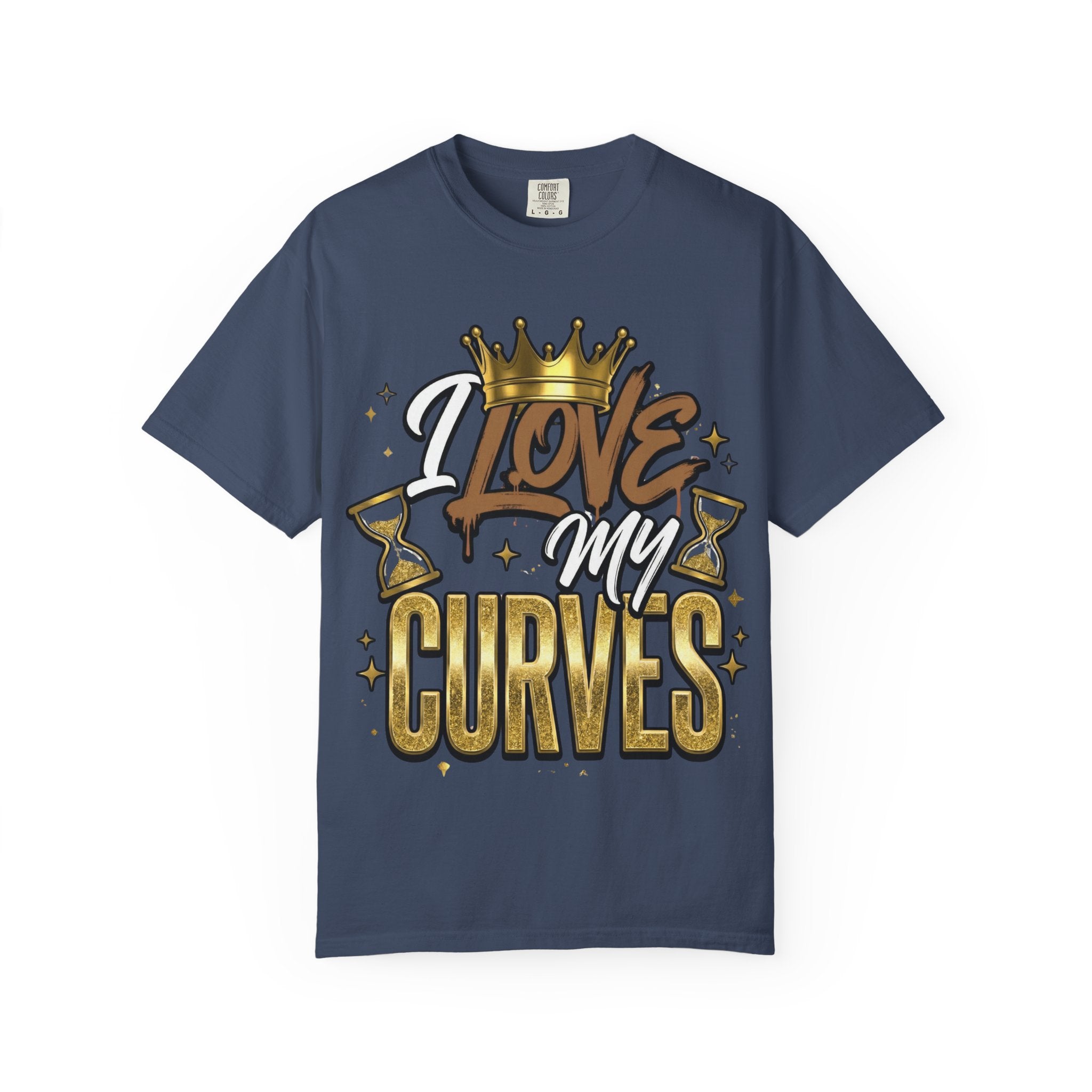 I Love My Curves Crown Graphic Tee – Bold Confidence Statement Shirt