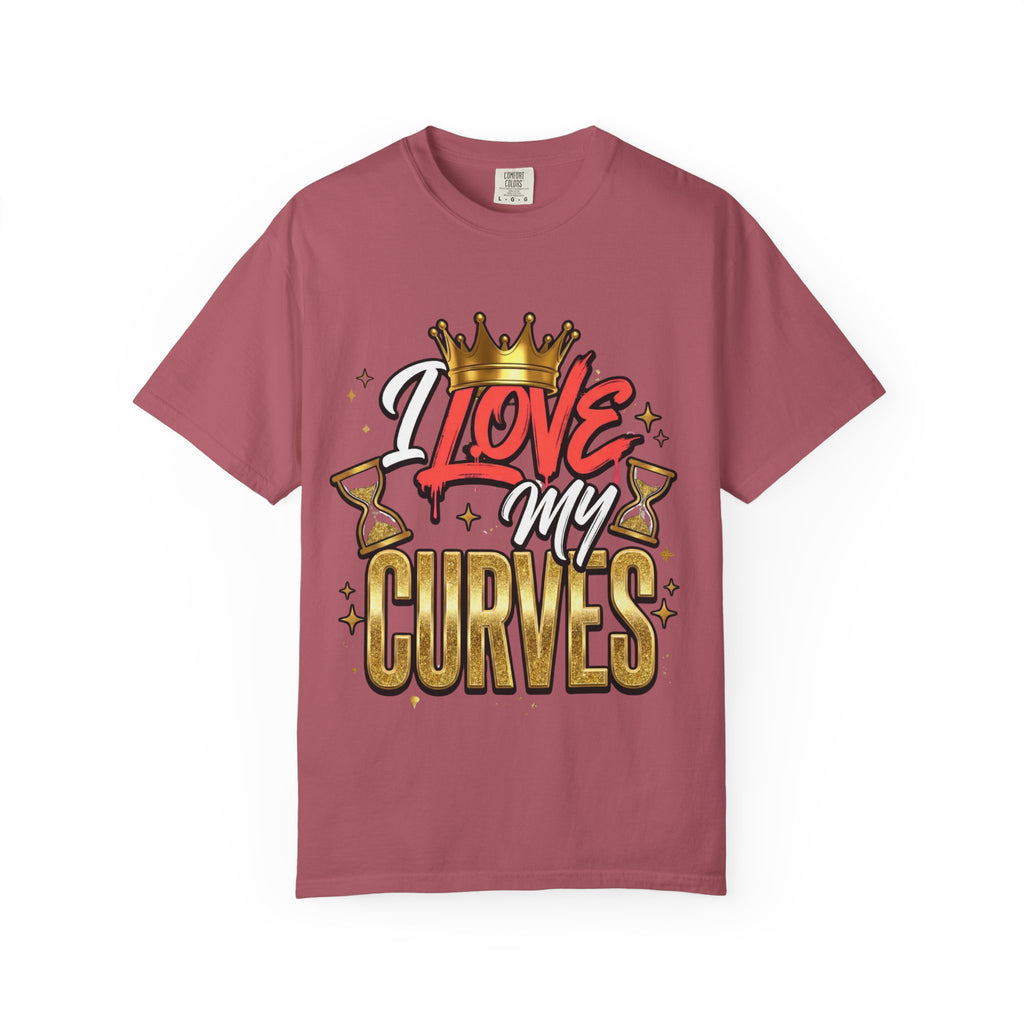 I Love My Curves Crown Graphic Tee – Bold Confidence Statement Shirt