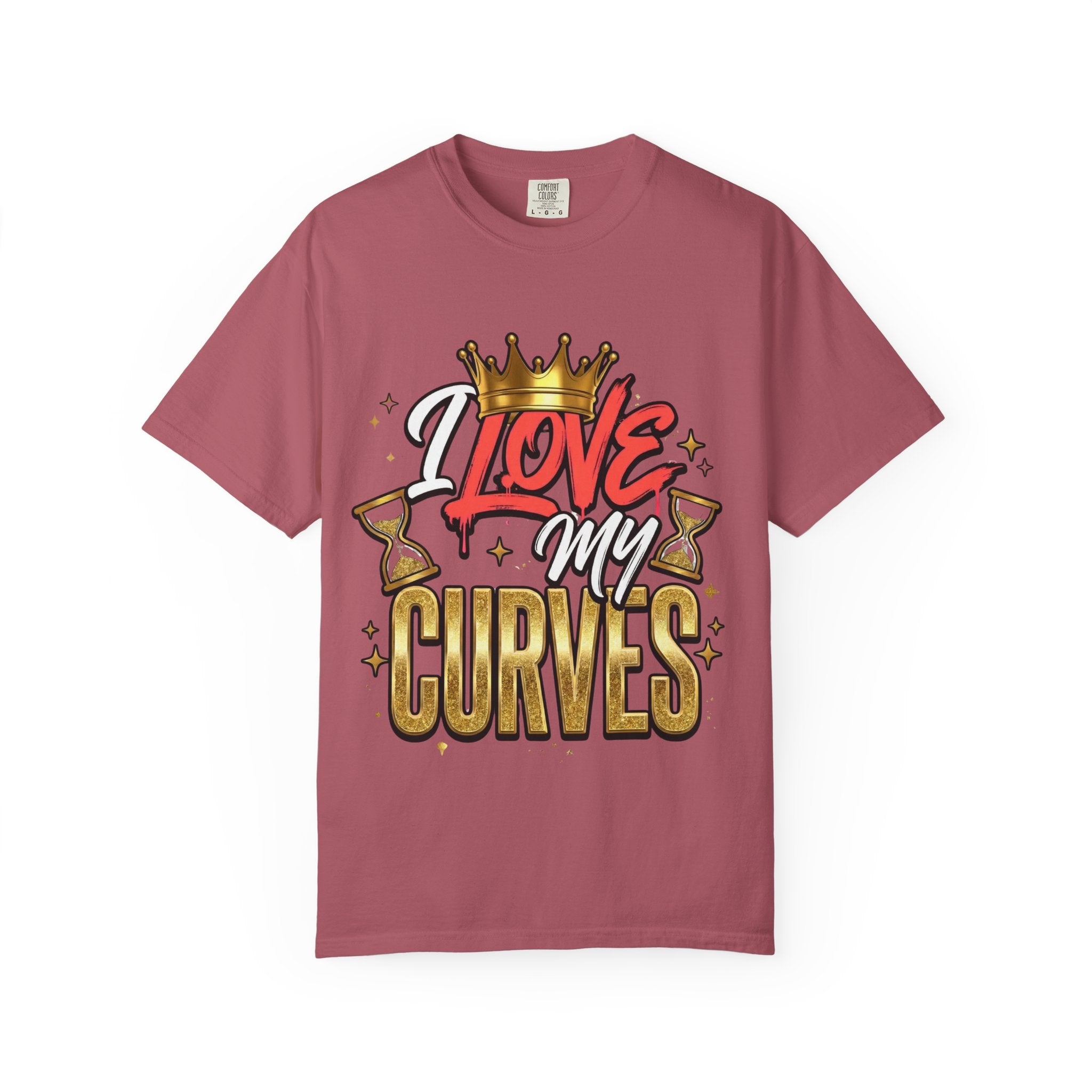 I Love My Curves Crown Graphic Tee – Bold Confidence Statement Shirt