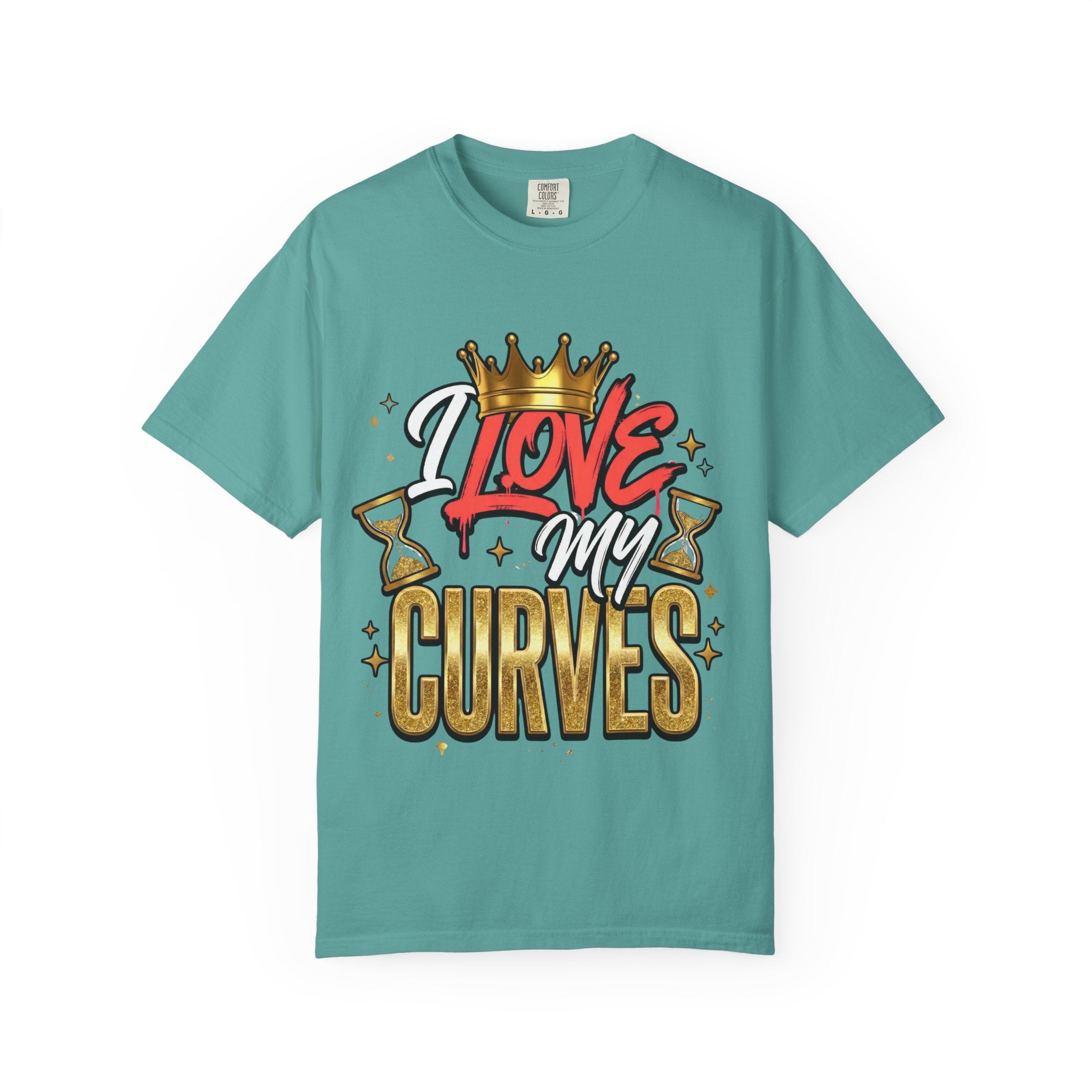 I Love My Curves Crown Graphic Tee – Bold Confidence Statement Shirt