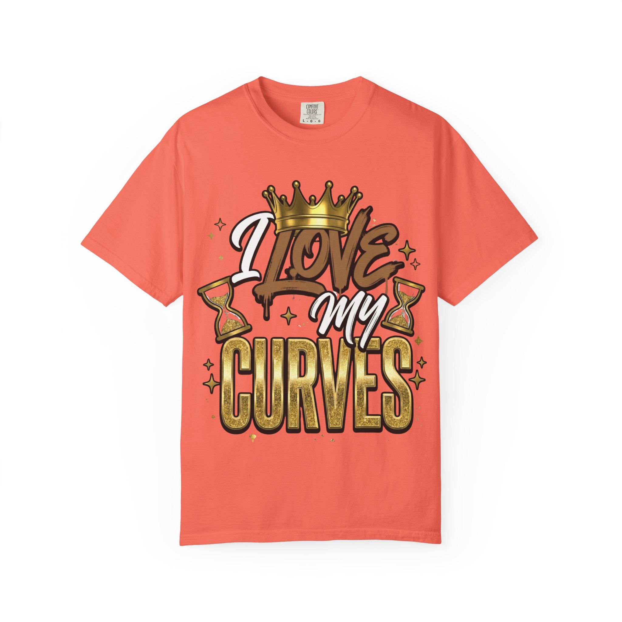 I Love My Curves Crown Graphic Tee – Bold Confidence Statement Shirt