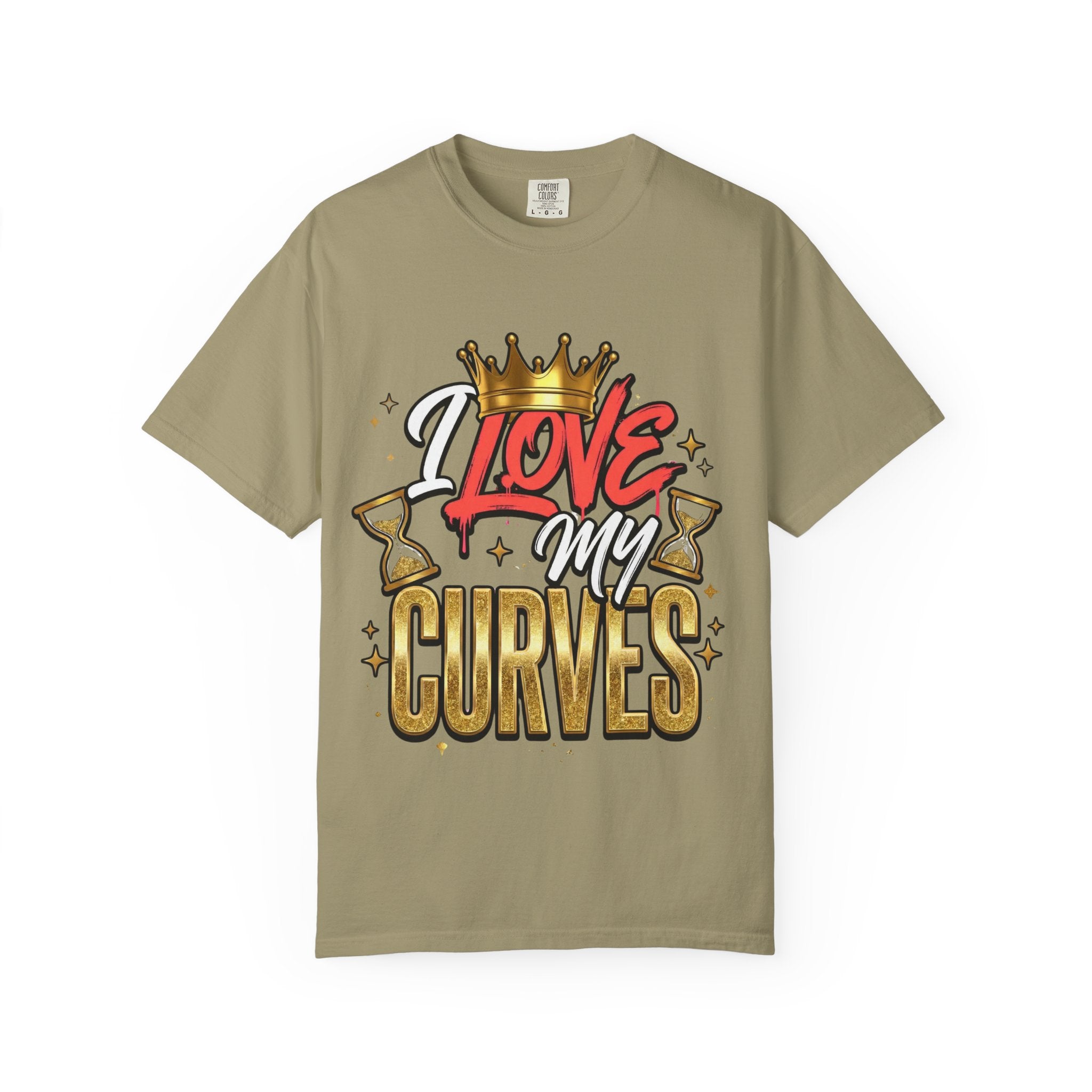 I Love My Curves Crown Graphic Tee – Bold Confidence Statement Shirt