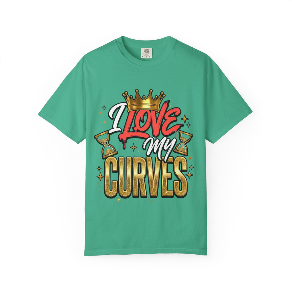 I Love My Curves Crown Graphic Tee – Bold Confidence Statement Shirt